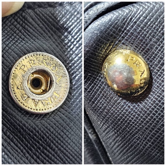 Authentic Prada Saffiano Lux Leather Middle Zip Tote Bag Black - Picture 11 of 14